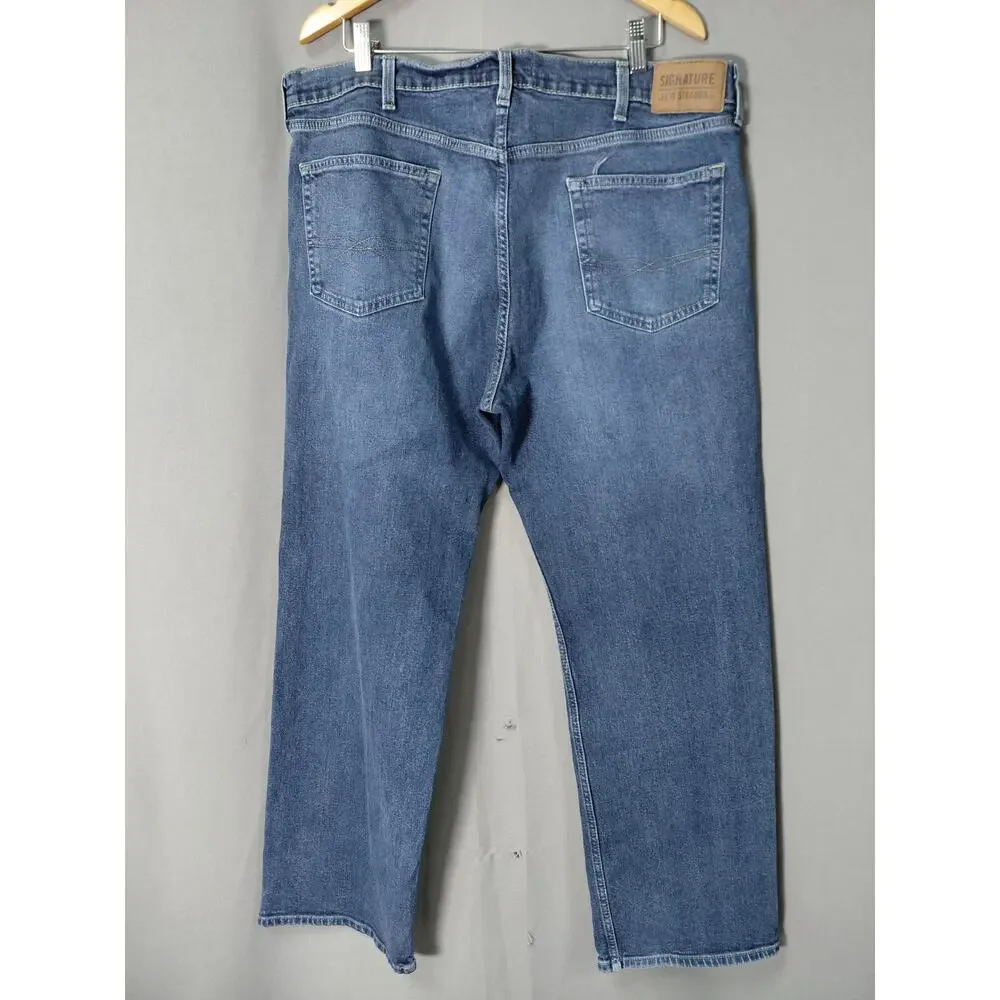 Levi's Signature Blue Straight Leg Relaxed Fit Jeans Men Size W40 L30